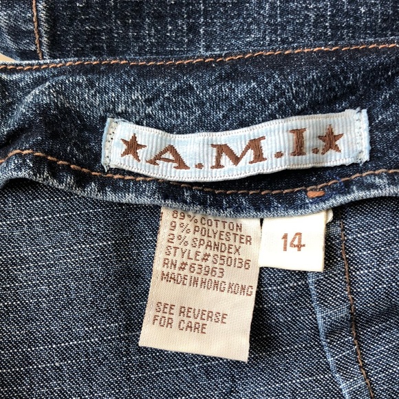 A. M. I. JEANS SIZE 14 HIPPIE HOBO STRETCH NEW! - Picture 5 of 8